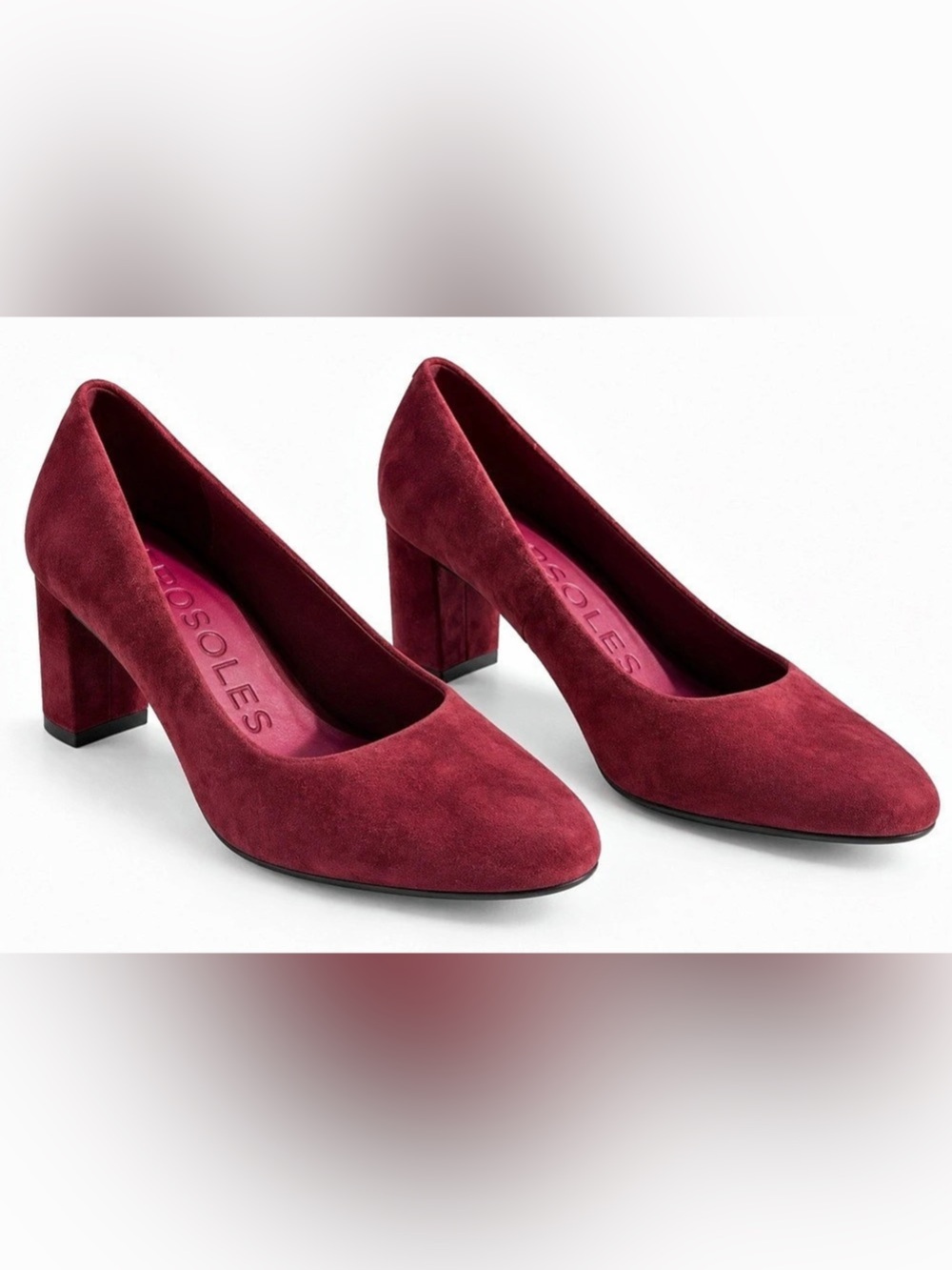 Aerosoles Betsy Women’s Pumps Deep Aubergine Suede Block Heel Size 7M